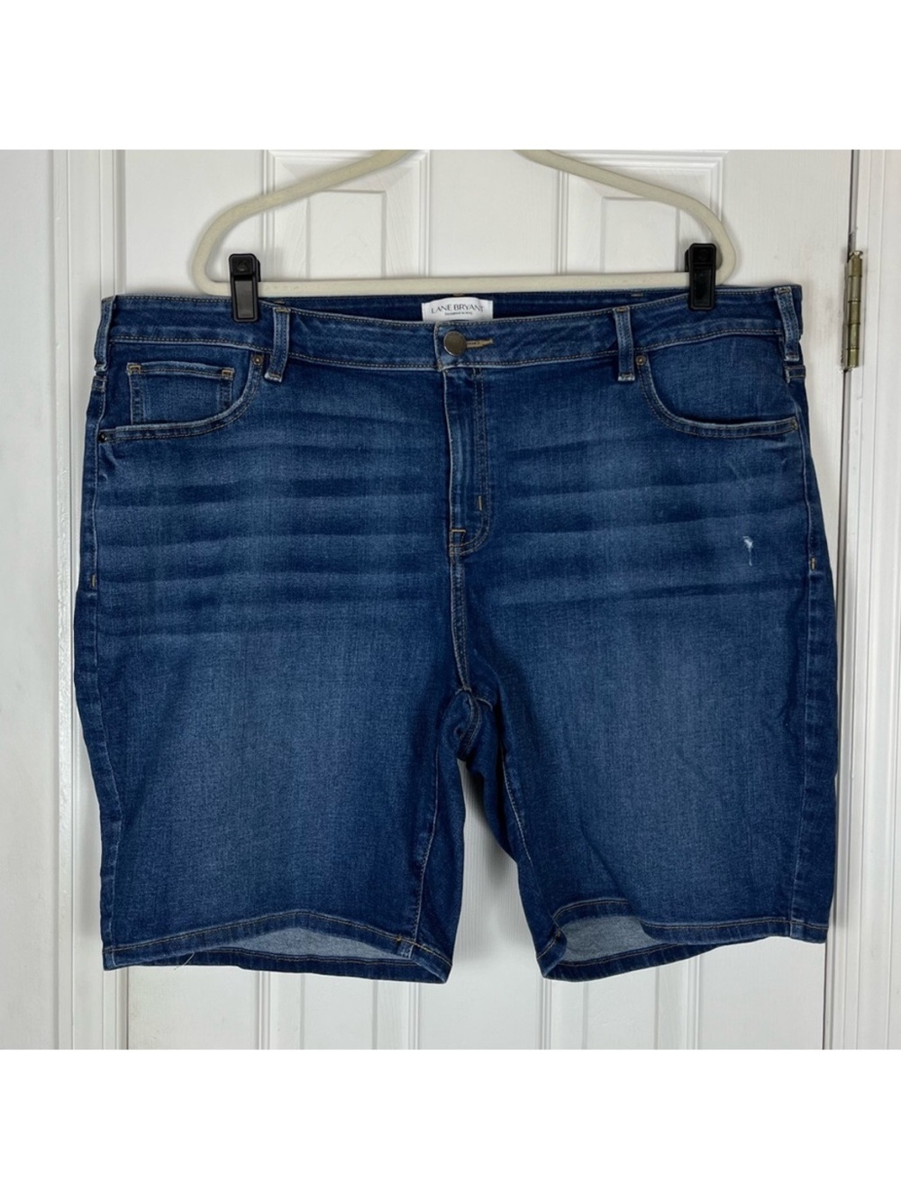 Lane Bryant Mid-Rise Essential Stretch Denim Bermuda Shorts
